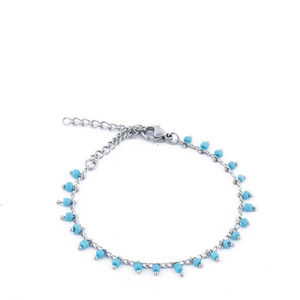 Beaded Blue & Silver Bracelet